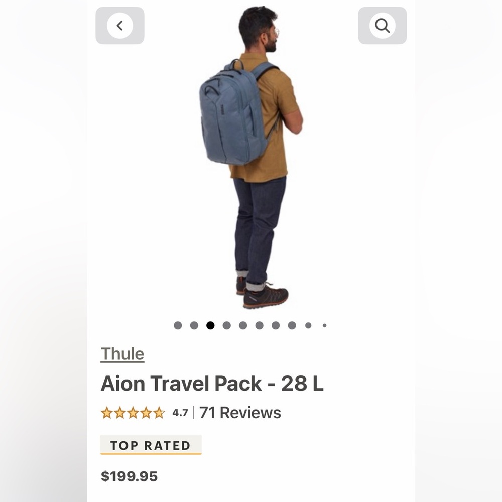 Thule Aion 28-32L: Slate Gray: Like New
